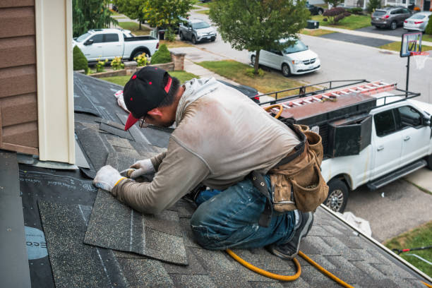 Professional Roofing technician working in La Valle, WI